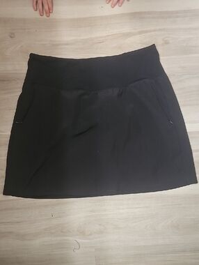 Women's Black Active Skort with Smooth Waistband